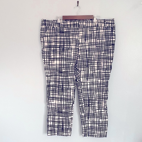 EUC Ava & Viv Artistic Brushstroke Check Ponte Knit Comfortable Work Pants 20W - Picture 3 of 12